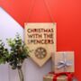 Personalised Christmas Hanging Wooden Sign, thumbnail 3 of 4