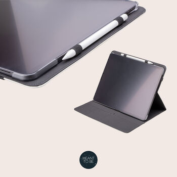 Blue Squiggles Vegan Leather iPad Pro Folio Case, 7 of 7