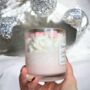 Handmade Luxury Whipped Wax Pink Xmas Candle Snow Angel, thumbnail 4 of 9