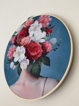 Boho Wall Decor Hoop, Floral Wall Hangings, 2 of 3