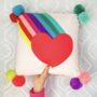 Embroidered Rainbow Cushion, thumbnail 2 of 2