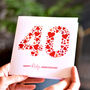 Personalised Love Hearts Ruby 40th Anniversary Card, thumbnail 4 of 7