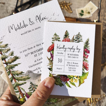 Forest Flat Evening Invitations And Envelopes, 4 of 5