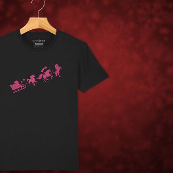 Unicorn Sleigh Kids Christmas T Shirt, 4 of 11