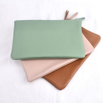 Personalised Monogram Leather Cosmetic Pouch, 6 of 11