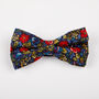 Mens Green And Red Floral Bow Tie, thumbnail 2 of 8