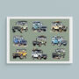 Land Rover Through The Ages Print, thumbnail 2 of 2