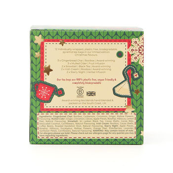 Green Christmas Tea Gift Cube, 6 of 6