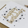 Happy Birthday Stars Wooden Words Card, thumbnail 2 of 3