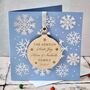 Personalised Family Decoration Snowflake Gold Foil Card, thumbnail 1 of 4