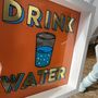 Drink Water Personalised Letter Gold And Glass Sign, thumbnail 5 of 6