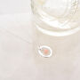 Halo Birthstone Necklace Pink Opal October, thumbnail 6 of 6