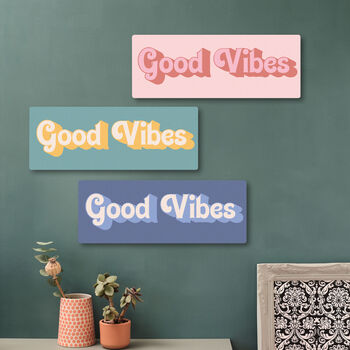 Good Vibes Wooden Wall Art, 4 of 5