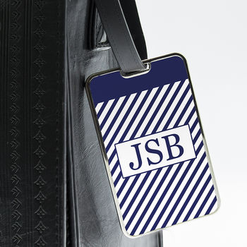 Nautical Monogrammed Luggage Tag, 2 of 2