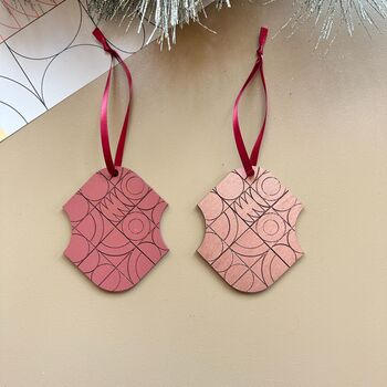 Copper Christmas Decoration Ornament Set Holiday Decor Xmas Decor, 4 of 6