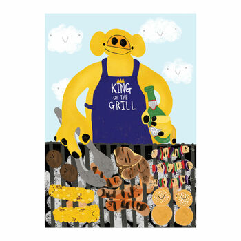 'King Of The Grill' Greetings Card, 4 of 4
