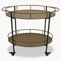 Granville Metal Oval Drink's Trolley With Shelf, thumbnail 1 of 4