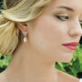 Stockholm Crystal And Pearl Rhodium Plated Earrings, thumbnail 1 of 6