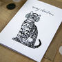 Bengal Kitten In Earmuffs Christmas Card, thumbnail 2 of 3