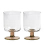 Eddie Wine Glasses Set Of Two Clear/Coral, thumbnail 2 of 5