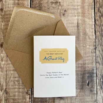 Father's Day Card Best Dad Ever Personalised, 3 of 3