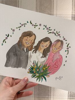 A4 Family Bespoke Illustration Up To 12 People, 2 of 12