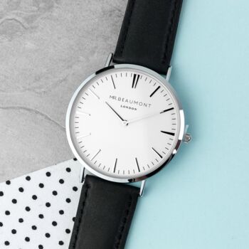 Personalised Men's Leather Watch, 3 of 12