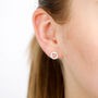 Sterling Silver Cut Out Heart Stud Earrings, thumbnail 4 of 6
