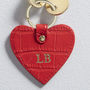 Personalised Scarlet Leather Heart Keyring, thumbnail 2 of 3