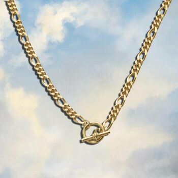 T Bar Figaro Chain Necklace, 9 of 12
