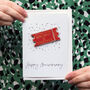 Personalised Date Night Ticket Anniversary Card, thumbnail 1 of 2