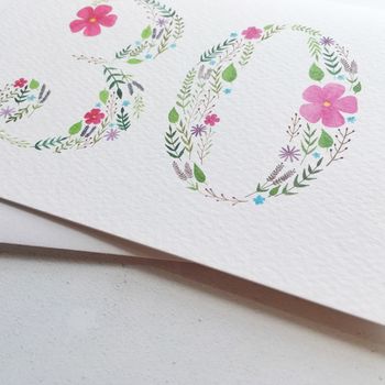 Floral 30th Birthday Card, 2 of 2