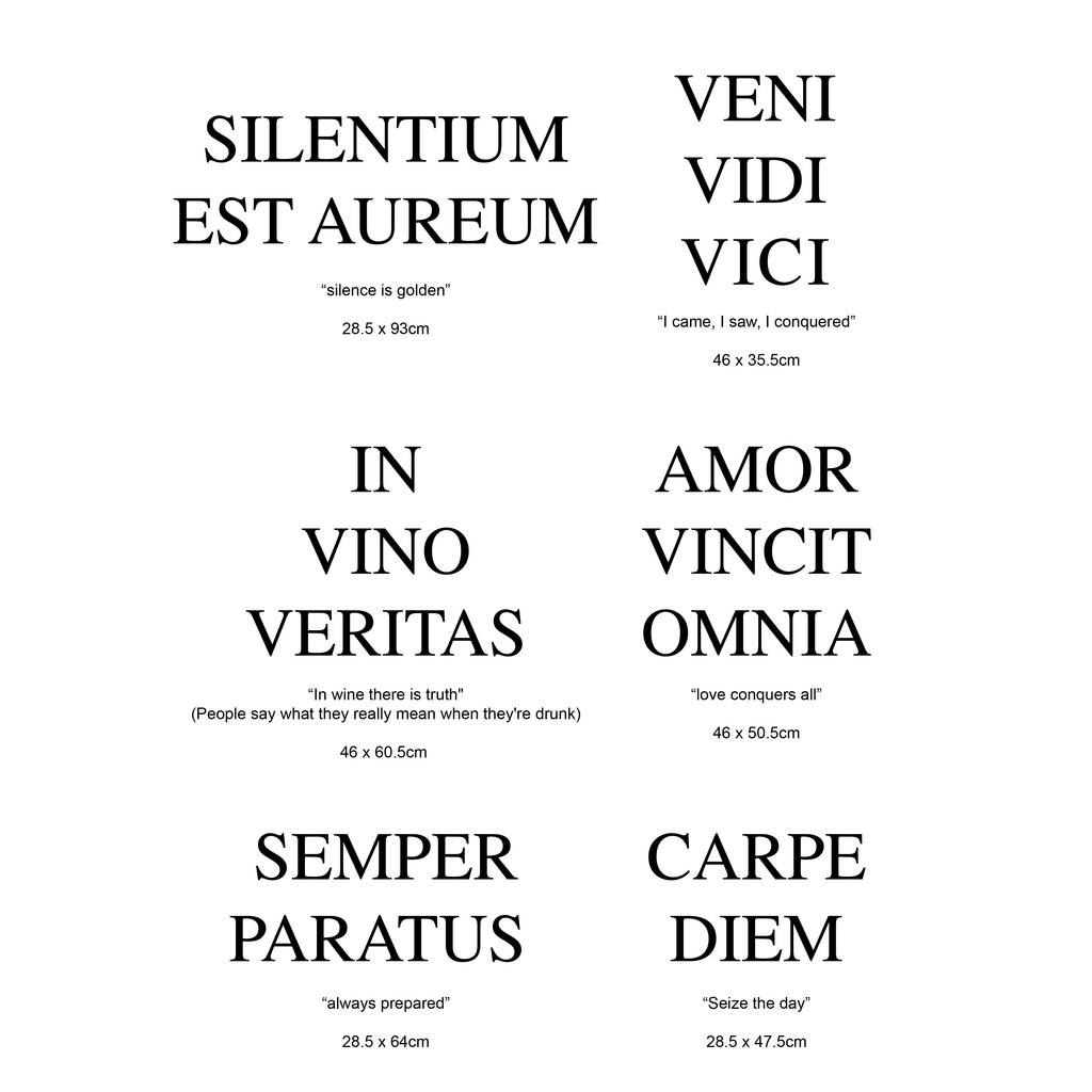 Short Latin Phrases