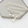 White Pearl Pendant With 6mm Stud Set, thumbnail 5 of 11