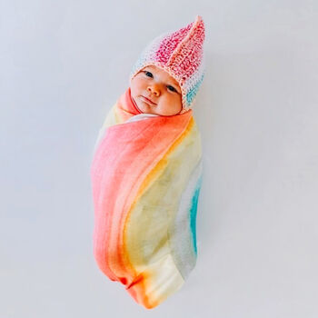 Love Rainbow Organic Swaddle Blanket, 2 of 7