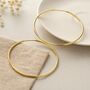 Large Solid 9ct Yellow Gold Sleeper Hoop Earrings, thumbnail 1 of 6