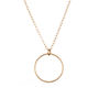 Long Gold Plated Circle Necklace, thumbnail 2 of 3