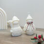 White Snowman Christmas Decoration Candle, thumbnail 4 of 9