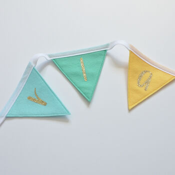 Personalised Felt Bunting Colourful Kids Room Decor, 8 of 11