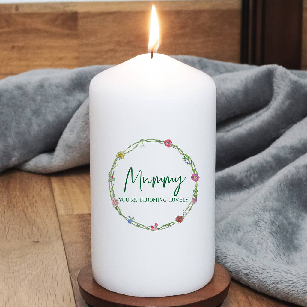 Personalised Flower Wreath Candle By This Is Nessie
