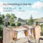 Winged Clothes Drying Rack With Sock Clip Arms, thumbnail 2 of 7