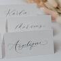 White Wedding Place Cards Written By Hand, thumbnail 5 of 5