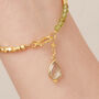 Green Peridot And Gold Plated Silver Bracelet, thumbnail 4 of 12