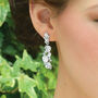 Peninsula Rhodium Plated Drop Earrings, thumbnail 4 of 7