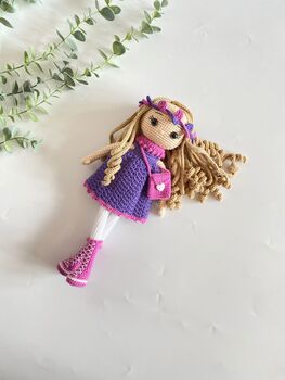 Stunning Handmade Doll With Curly Hair, 7 of 11