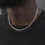 Mens Sterling Silver Flat Curb Chain Necklace, thumbnail 1 of 10