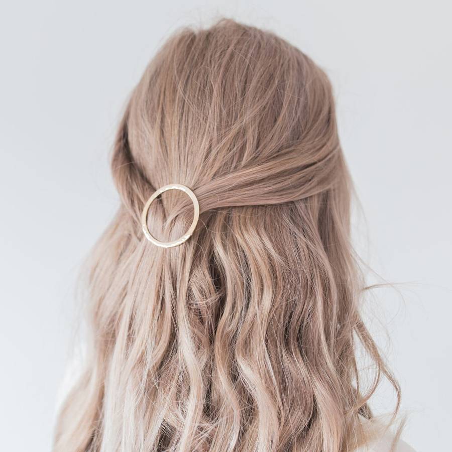 Circle Gold Or Silver Hair Clip, 1 of 5