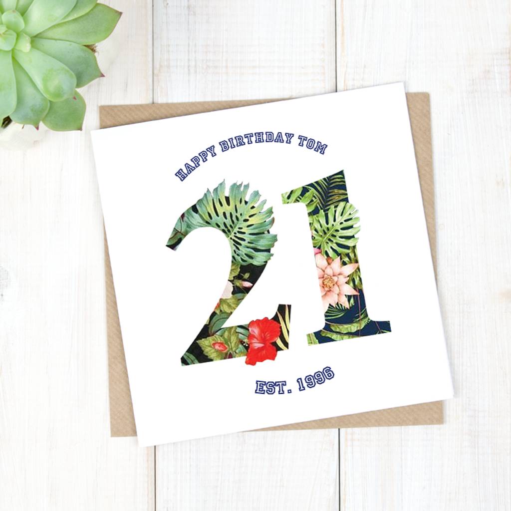 Personalised Hawaiian 30th Birthday Card For Him By Chi Chi Moi 