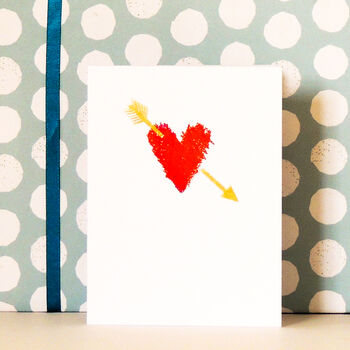 Heart And Arrow Mini Greetings Card, 5 of 5