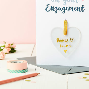 Personalised Engagement Foiled Keepsake Card, 2 of 4